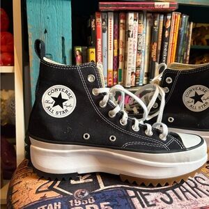 Converse Black and White Platform High-Tops